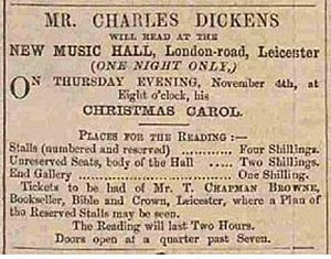 Dickens reading 1858