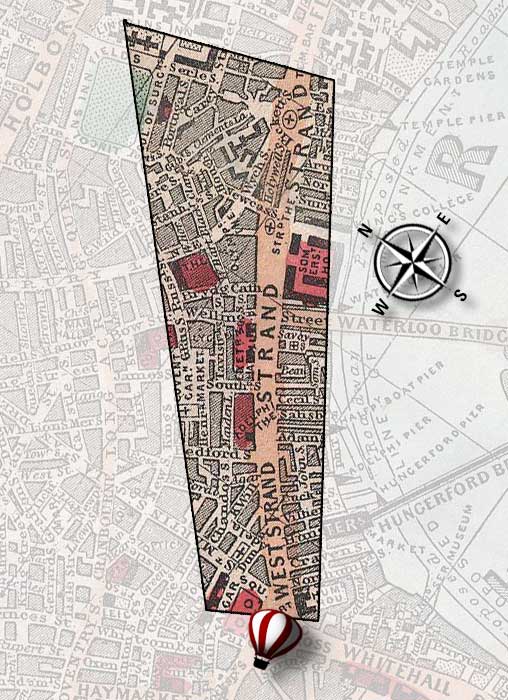Charles Dickens aerial London Map view01 footprint