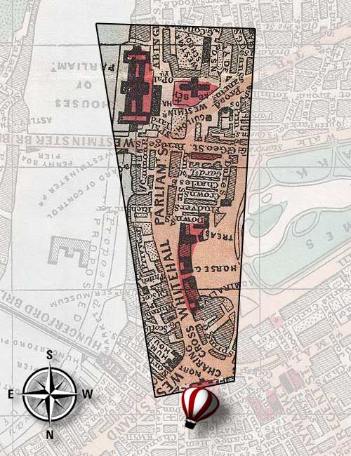 Charles Dickens aerial London Map view05 footprint