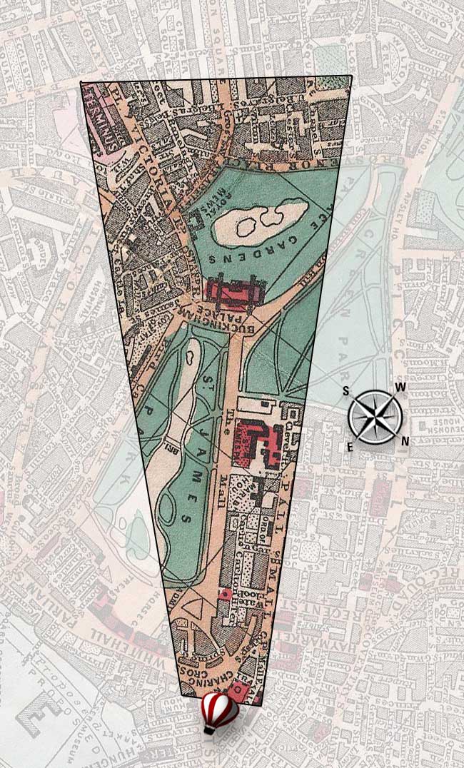 Charles Dickens aerial London Map view08 footprint