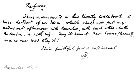 A Christmas Carol - Preface from original manuscript