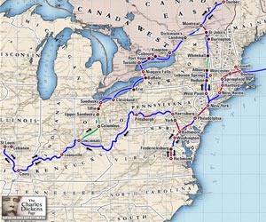 Charles Dickens U.S. Map