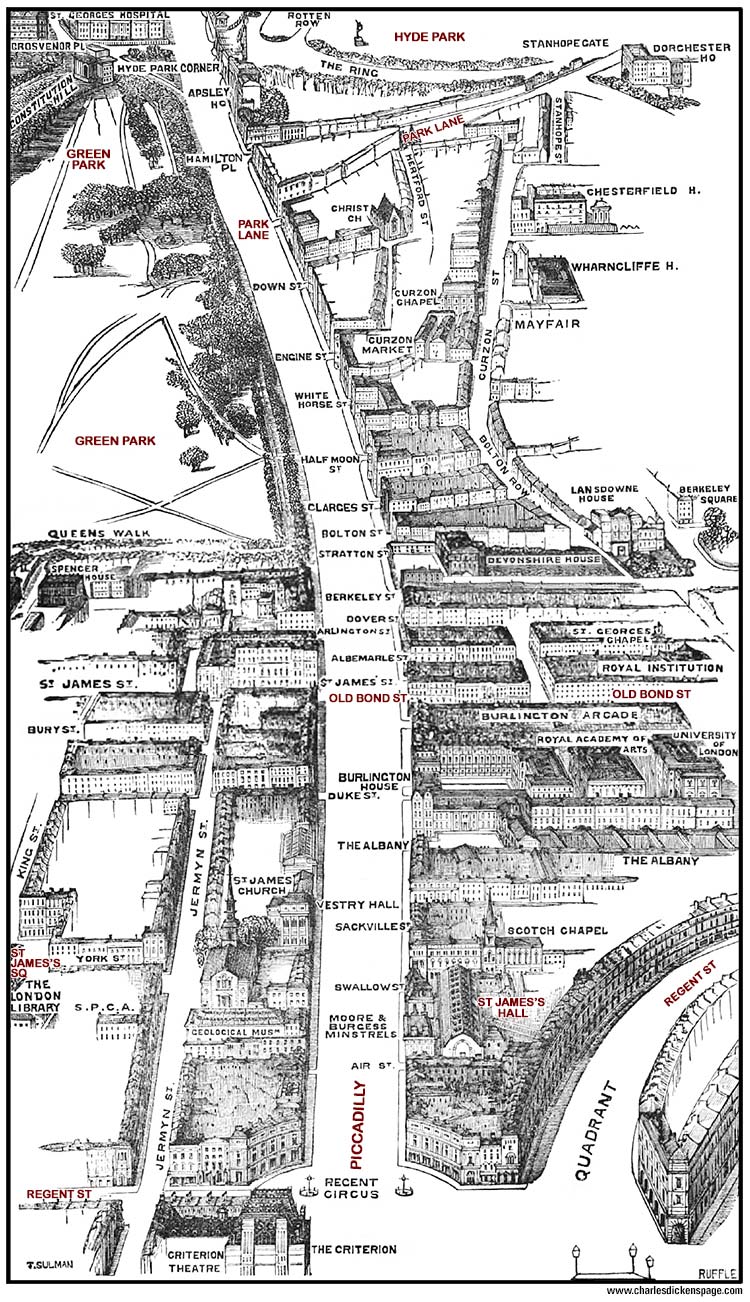 Charles Dickens aerial London Map view12