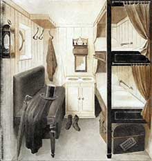 Dickens' stateroom on Britannia