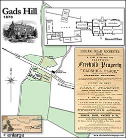 Gads Hill from the Auctioneer's Catalogue 1870
