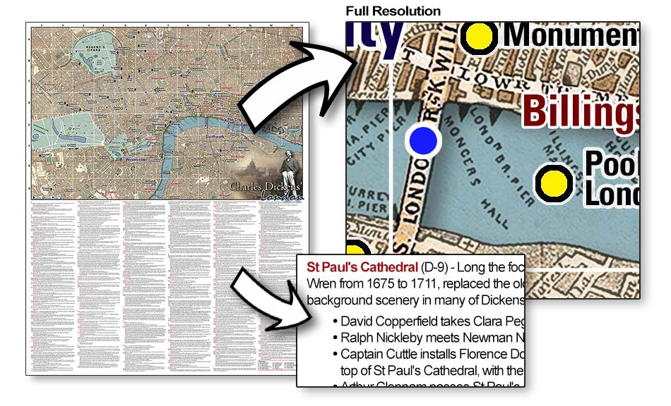 High-Resolution Dickens' London Map