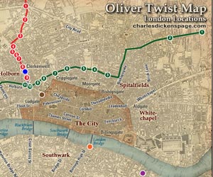 Charles Dickens Oliver Twist Map